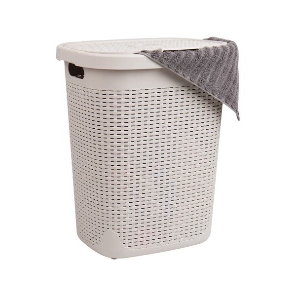 Mind Reader Basket Collection, Slim Laundry Hamper, 50 Liter (15kg/33lbs)