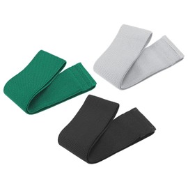 PATIKIL Hip Resistance Bands, 3 Pack Non-Slip Exercise Workout Bands with 3 Resistance Levels, Towel Bands for Beach Chairs Cruise, Gray, Lawn Green, Black