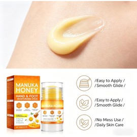 Barra hidratante for manos y pies con miel de Manuka, bálsamo for secas, codos, rodillas, humedad la piel deslizamiento suave té verde, aloe vera manzanilla, 40 g (1 unidad)