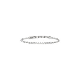 Breil, Tennis Collection Women's Polished Stainless Steel Bracelet with Cubic Zirconia, Shiny and Elegant, Adjustable Length, Taglia unica, Alloy Steel, Alloy Steel