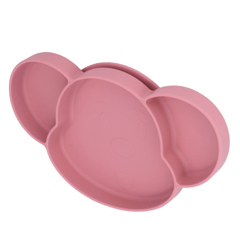 Baby Suction Plate Silicone Thick Edge Skid Resistance Cute Bear