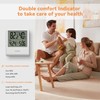 Indoor Thermometer, Room Thermometer and Hygrometer with Clock, Temperature and