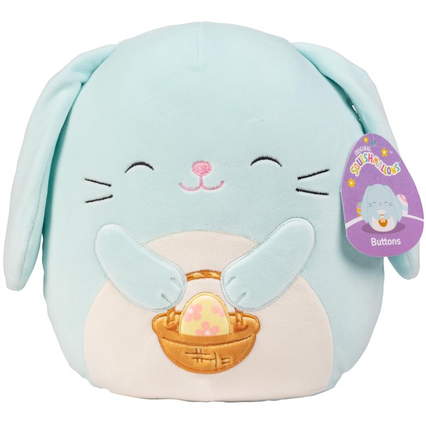 Squishmallows Squishmallows Original 10-Inch Buttons The Blue Easter Bunny -