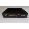 Nevada State Brass Ornament Black Leatherette Gift Box