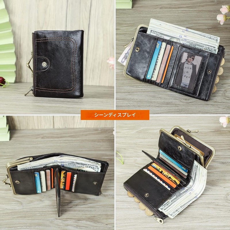 Contacts Women's RFID Wallet, Coin Purse, Card Slot, Large Capacity,