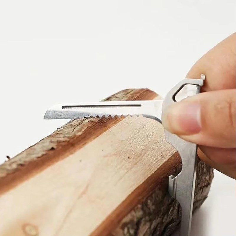 TECHZOCO 6 in 1 Multitool Keyring Mini Multifunctional Multitool, Survival