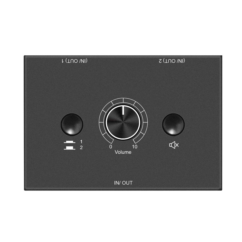 3.5mm L/R Stereo Audio Switch 2-Way Switcher Manual Selector Audio