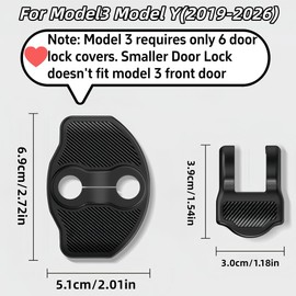 TPU Car Door Lock Cover Protector Set for 2019-2026 Model Y (8PCS)/Model 3 (6PCS) Entry Guard Car Door Strike Cover Door Lock Latch Protector for Model y Juniper Model 3 Highland