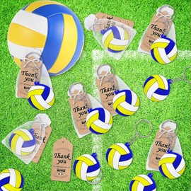 CiciBear Paquete de 40 Llaveros de Voleibol Decoración de Fiesta para Premio de Juego Deportivo de Voleibol, Baby Shower Deportivo, Cumpleaños de Niños, Recompensas Escolares