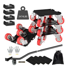 MYUEA Furniture Dolly,Furniture Movers with 5 Wheels,Carbon Steel Panel Heavy Duty Dolly,Furniture Lifter with 5 360° Rotatable Rubber Universal Wheels,Maximum Load 3474LBS