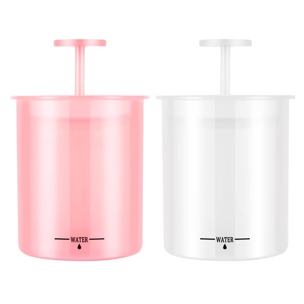 2Pcs Face Wash Foam Maker for Face Wash, Facial Cleaning Tool, Deep Skincare Cleaner Tools for Travel Household (Pink and White)