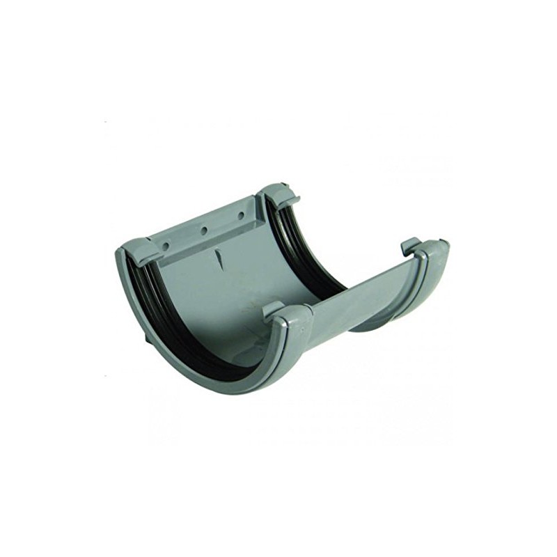 FLOPLAST 112mm Half Round Fascia Gutter Union Bracket - Grey
