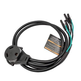 Parkworld 61094 30 Amp Inverter Generator Parallel Cord, Inverter Generator Parallel Kit Terminals with Cable to RV 30A TT-30R Female, 120V, 30A, 3FT (Black)