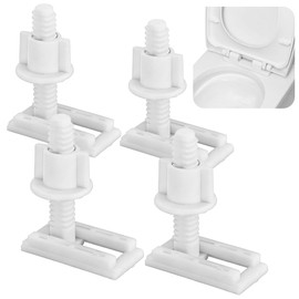 4 piezas Tornillos para Asiento de Inodoro, Tornillos de Anclaje para Asiento de Cubierta de Inodoro, Repuesto para Tapa de Wc (4.5x2.4cm)