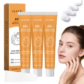Pack of 3 Hair Removal Cream Face Hair Removal Cream, Hair Removal Cream Face Upper Lip Hair Cream, 20 g Facial Hair Removal Cream Gentle Formula, Soothing Painless Effective