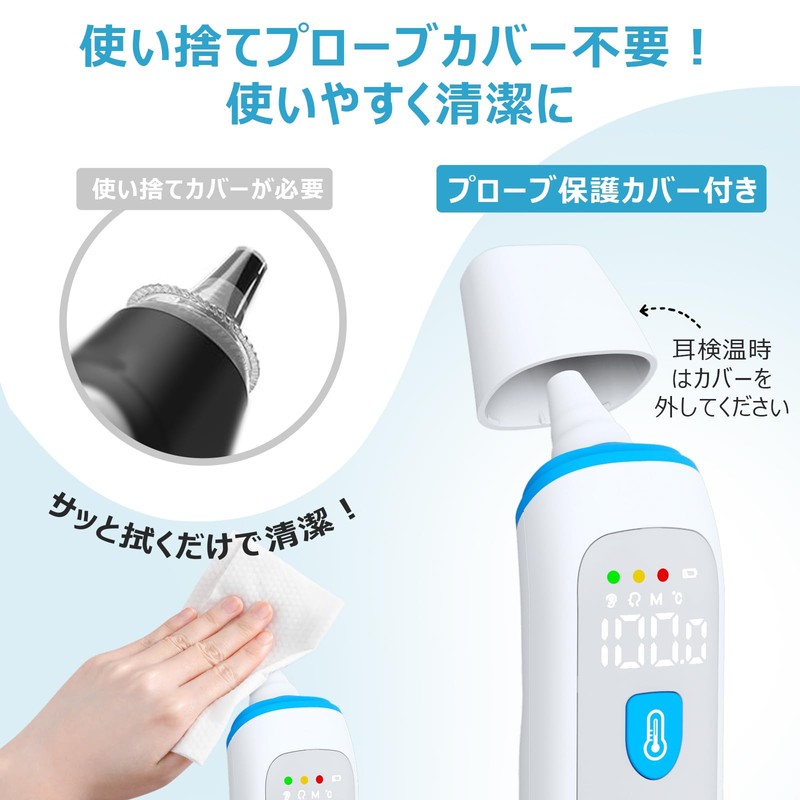 メディケン(MEDIKEN) 非接触 温度計 ワンタッチ式 1秒測定 32回記録可能 手軽 多機能