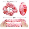 Japanese Pattern Crepe Scrunchie (Small Chrysanthemum Navy)