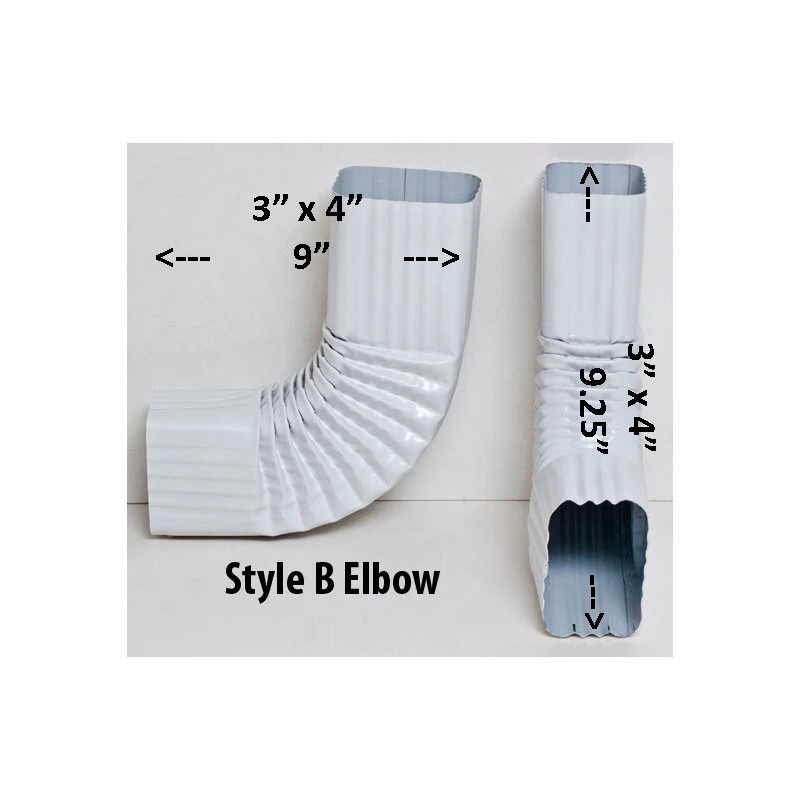 Aquabarrel 90 degree Aluminum Gutter Elbow Style B - Royal
