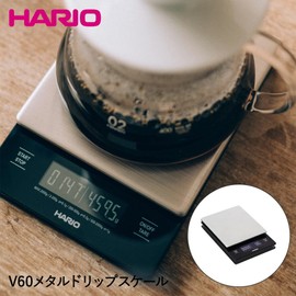 HARIO V60 Metal Drip Scale, Approx. 21.2 oz (600 g), Hairline Silver, VSTMN-2000HSV Width 4.7 x Depth 6.9 x Height 1.2 inches (120 x 175 x 31 mm)