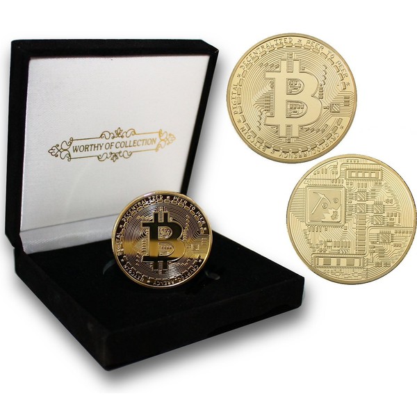 PfX Physical Golden Bitcoin Collector Coin [with 24 Carat Real