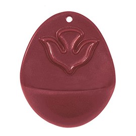 FRITZ COX Ceramic Holy Kettle | With Dove Symbol | Traditional Holy Pool for Home | Red | 10 cm