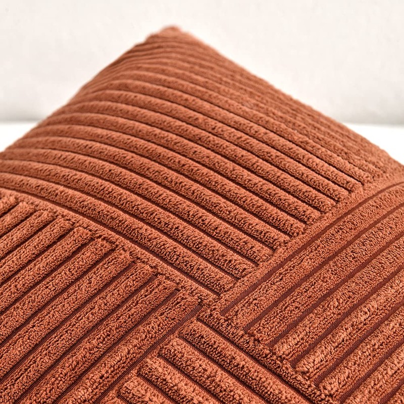 Fancy Homi 2 Packs Rust Big Decorative Throw Pillow Covers