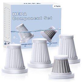 Saker Filter 4 Pack with 3 HEPA Filters and 1 Fine Steel Filter