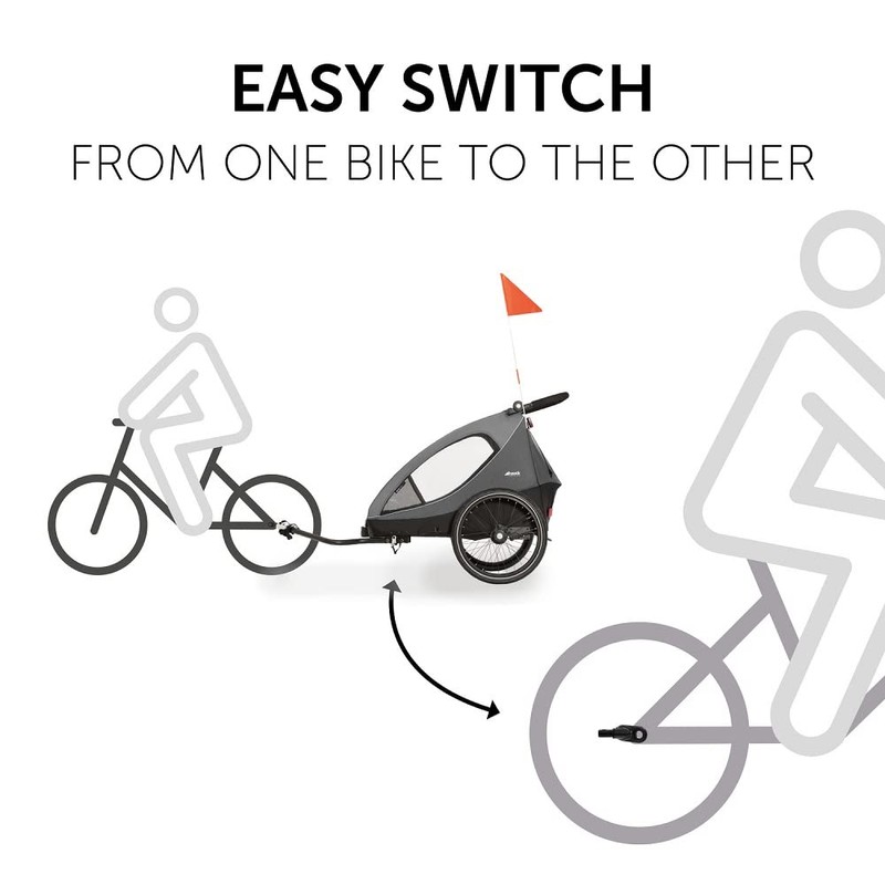 hauck Bike Trailer Hitch, Black - for Dryk Duo &