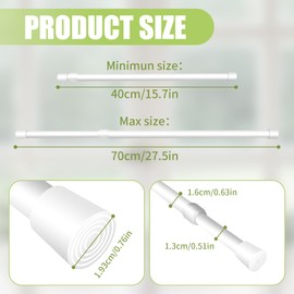 Adjustable Window Security Bar, 15.7-27.5 Inches, Easy to Install, Multi-Purpose Security Bar for Windows, Sliding Doors, Cabinets, Closet Rods