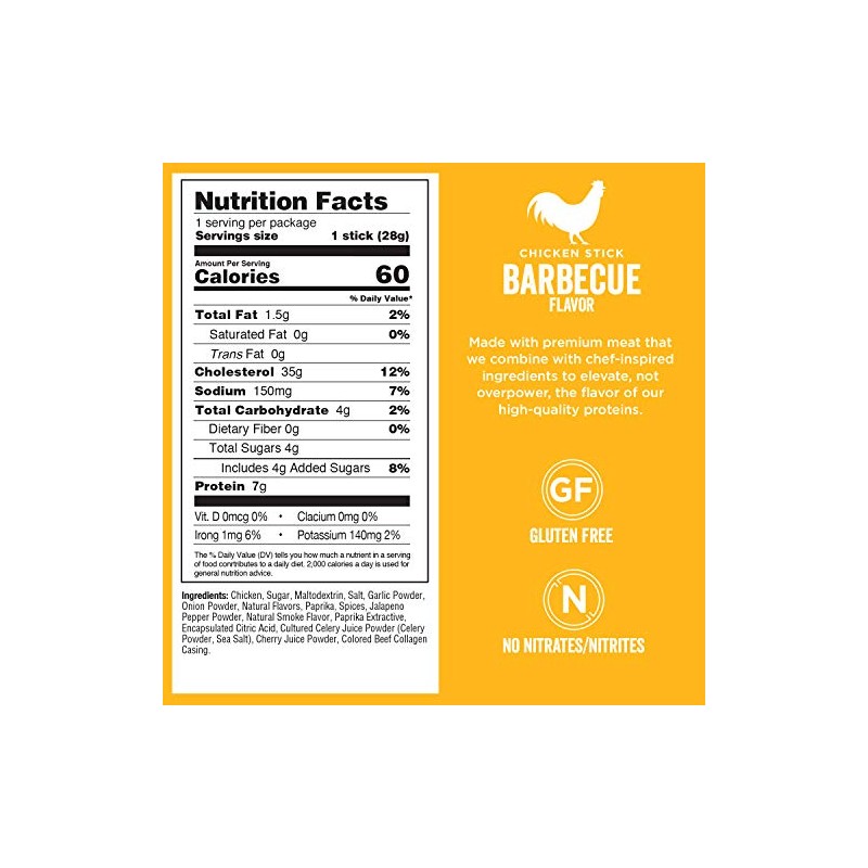 Chef's Cut Real Snack Chicken Barbecue Sticks, 1 Ounce (16