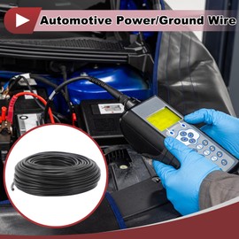HEROFFIX Electrical Ground Wire Automotive Power Wire 98FT Black TC 1 Pcs 24AWG 4 Conductor Fully Insulated& Soft Touch Jacket Universal