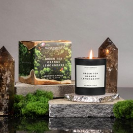 Environment Inspired by 5-Star Hotels DBCH Candle, 8oz Luxury Coconut Apricot Wax Candles for Home (Green Tea | Orange | Lemongrass) Home Fragrance Products, 1 Wick Candle, Vegan & Cruelty-Free