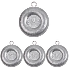 Disc Sinkers Fishing Weights Coin Sinkers Saltwater Surf Fishing Weights Bottom Fishing Drifting Trolling Catfishing Fishing Sinkers Weights Saltwater Tackle 1oz 2oz 3oz 4oz 5oz 6oz 8oz (4oz-4pcs)