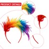 Lusofie Fascinator Headpiece Feather Hair Accessories 1920s Feather Headband Rainbow