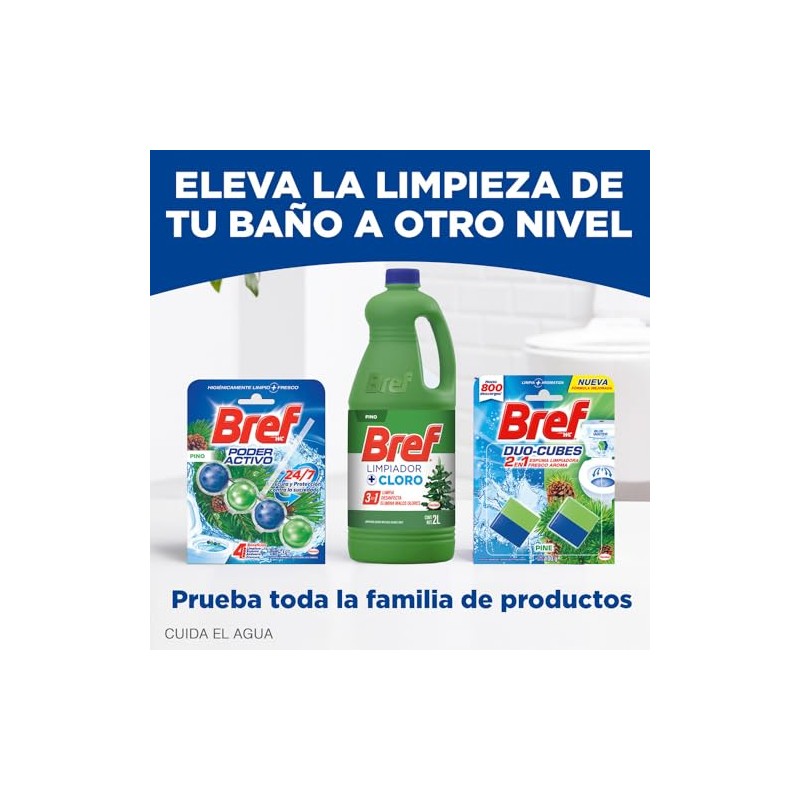 Bref WC Poder Activo Pino Canastilla limpiadora y aromatizante para