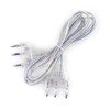 Fencing Body Wire for Epee, Transparent Coated Cord 3-Pin Plug