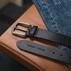 Buffway Men's Leather Belt,1.5" Handcrafted Top-Grain Leather – Durable,Comfortable,Suitable for