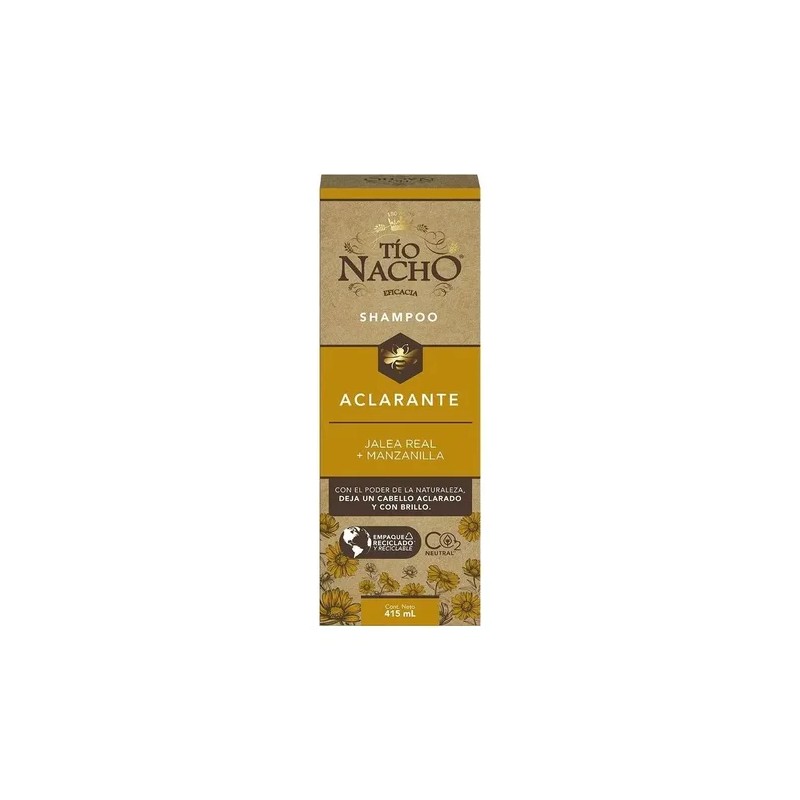 Shampoo Tío Nacho Aclarante X 415 Ml Jalea Real Manzanilla