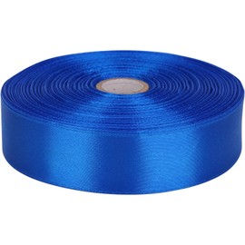 Baocuan 1 inch Royal Blue Satin Ribbon 50 Yards Solid Fabric Ribbons Roll for Wedding Invitations, Bridal Bouquets, Sewing, Party Decorations, Gift Wrapping and More