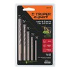 Truper JBAV-5, Juego de 5 brocas alta velocidad, Turbo Steel