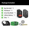 2 Keylessbest Replacement for 2018 - 2024 Jeep Gladiator Wrangler