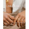 Morfetto 6PCS Stackable Gold Rings for Women,Non Tarnish Stacking Cubic
