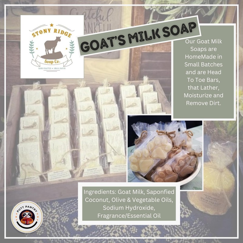 Putt Pantry Goat Milk Soap Gift Bundle: 4 Pack Goat