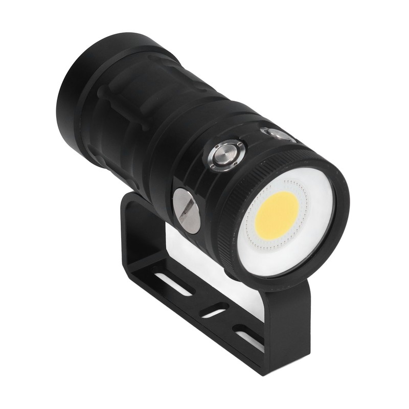 COB LED Diving Flashlight 100m Waterproof Underwater Torch with 3