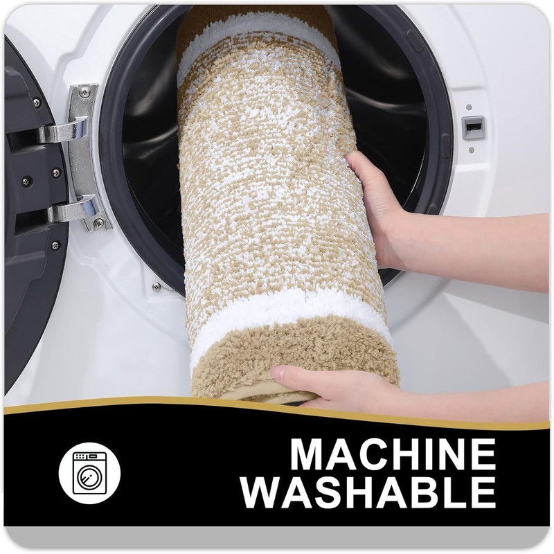 smiry Microfiber Non-Slip Bath Mats for Bathroom, Extra Soft Absorbent