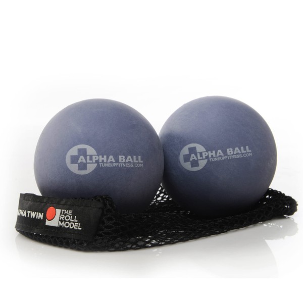 Tune Up Fitness – Alpha Twin Set in Tote | Larger Sized Yoga Massage Therapy Balls | Deep Precision Rolling, Myofascial Release and Pain Relief for Upper & Lower Back, IT Band, QL, Hamstrings, Glutes