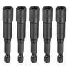 sourcing map 5pcs Magnetic Nut Driver 6mm Hex Drive Socket