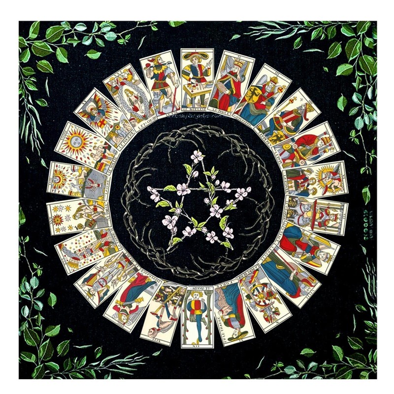 Tarot Card Table Cloth | 60x60CM Mysterious Thickened Oracle Card