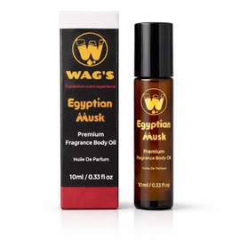 WagsMarket Egyptian Musk Oil, Choose from Roll On to 0.33oz - 4oz Glass Bottle, (0.33oz Roll On)