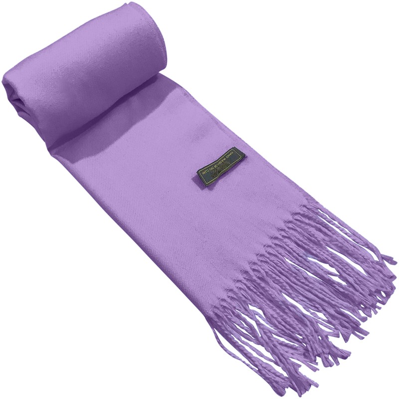 Light Purple Lilac Men's Nepalese Solid Colour Fashion Scarf Scarves